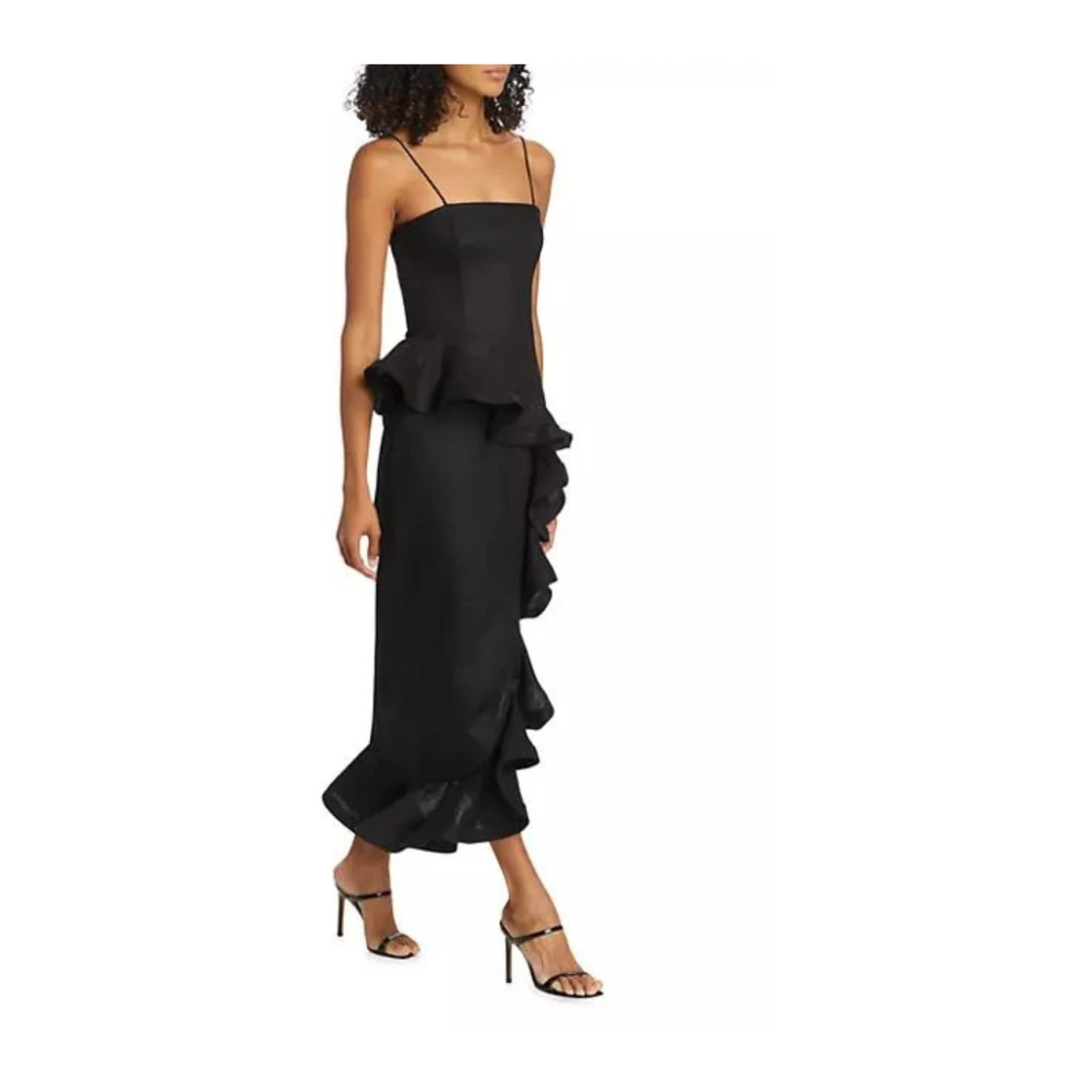 Zimmermann Zwarte Tango Jurk met Ruches Black Dames