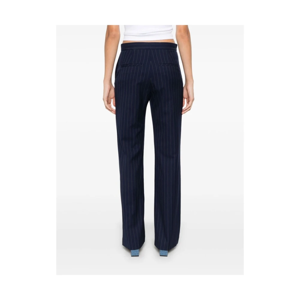 BAUM UND PFERDGARTEN Donkerblauwe Gestreepte Tailored Broek Blue Dames