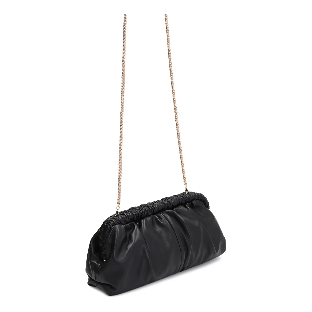 Kazar Zwarte leren tas met zacht volume-effect Black Dames