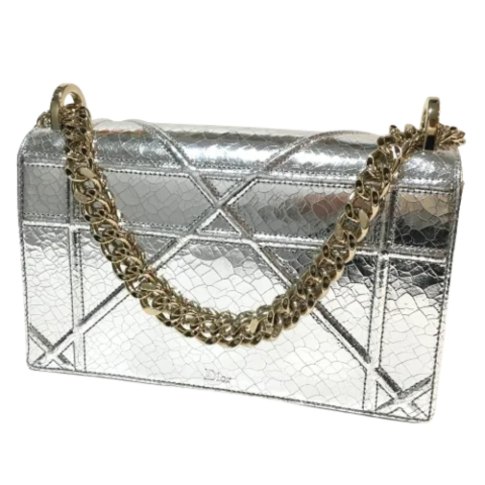 Dior Vintage Pre-owned Leather dior-bags Gray Dames