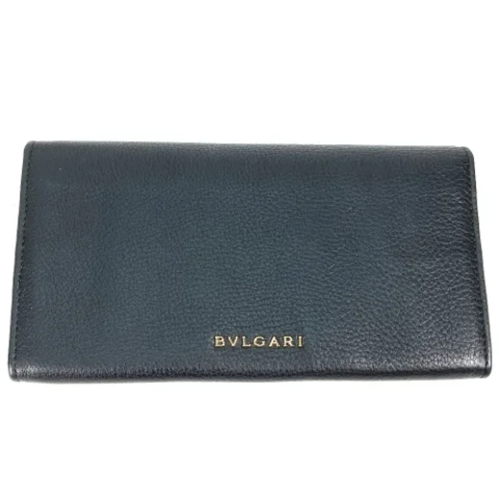 Bvlgari Vintage Pre-owned Leather wallets Black Dames