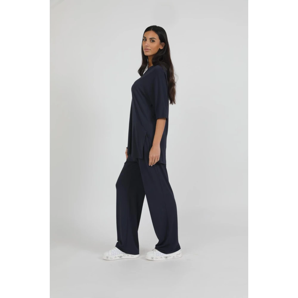 Max Mara V-Hals Locarno Blouse Blue Dames