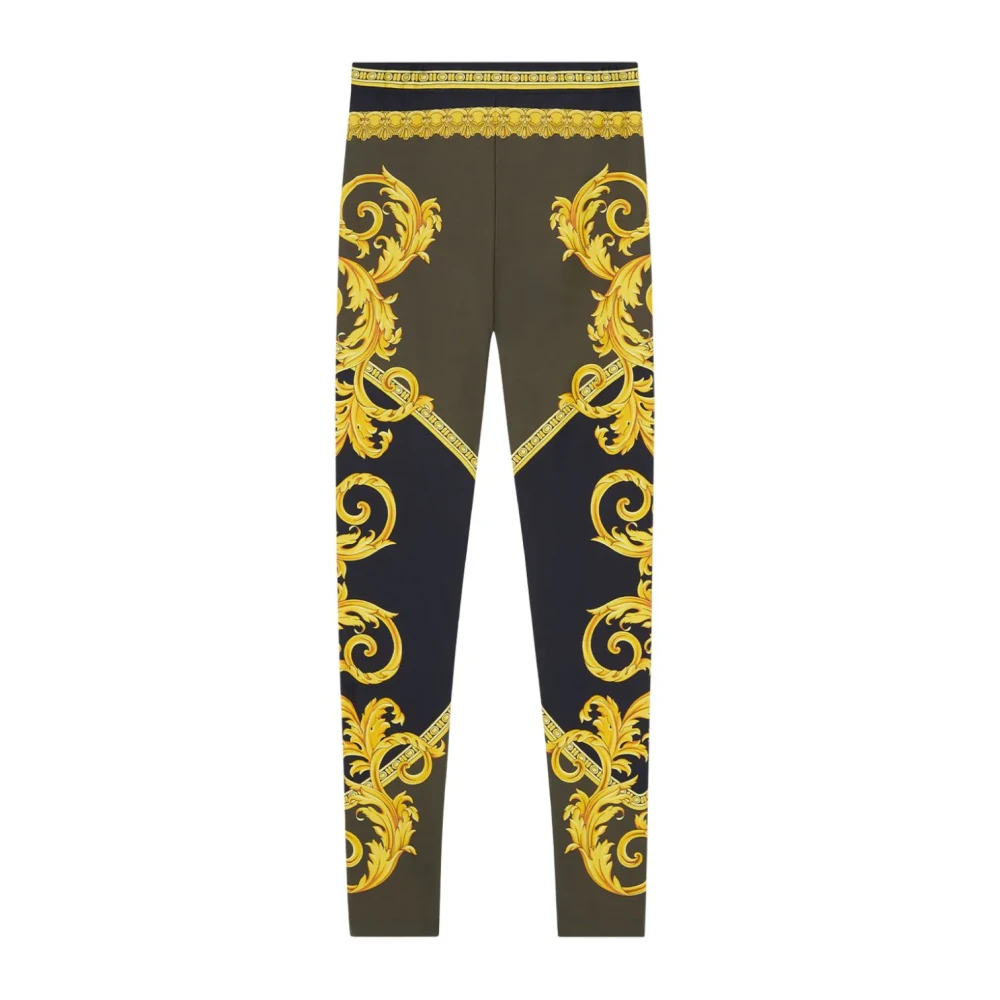 Versace Groene Broek La Coupe Des Dieux Multicolor Dames