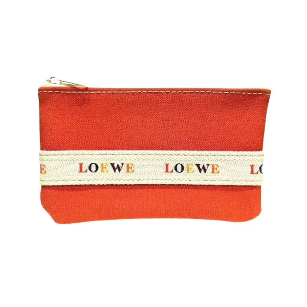 Loewe Pre-owned Canvas handbags Orange Dames