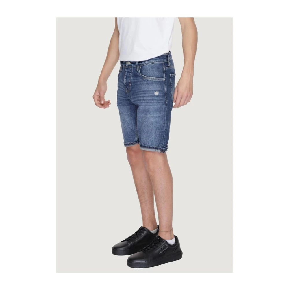 Antony Morato Katoenen Bermuda Shorts Collectie Lente Zomer Blue Heren