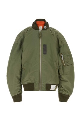 army-green-nylon-bomber-jacket