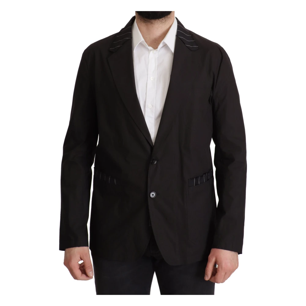 Dolce & Gabbana Black Elegant Blazer Cotton-Wool Blend - Male - Blazers - M - Jackets