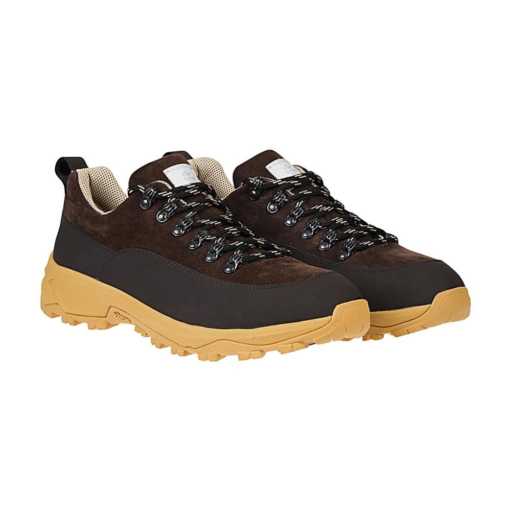 Eleventy Rubber Leren Sneaker Heren Schoenen Bruin