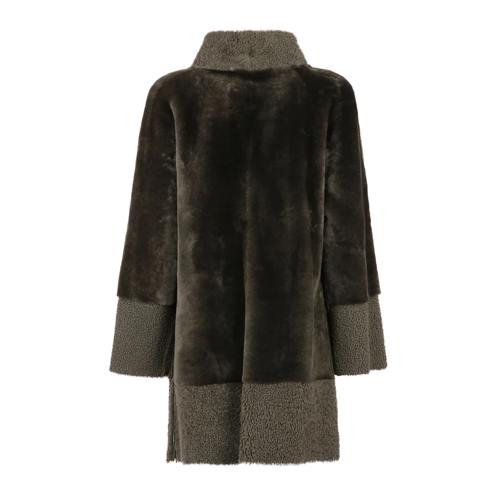 Suprema Shearling Coat Green Dames