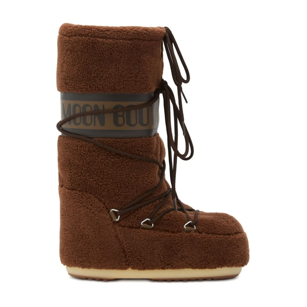 Moon Boot Women's Brown Icon Teddy Boot - Winter Boots - 6 Uk - Shoes