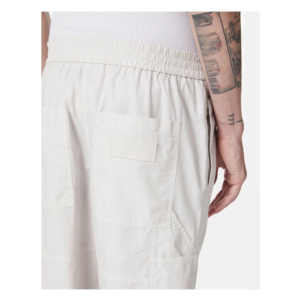 Iceberg Jogging fit broek in poederkleur Beige Heren