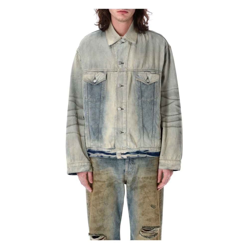 Acne Studios Blauwe denimjack met oversized pasvorm Blue Heren