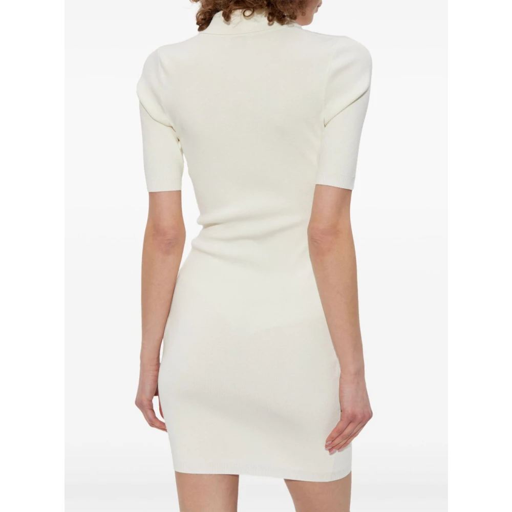 Off White Geborduurd Logo Witte Jurk White Dames