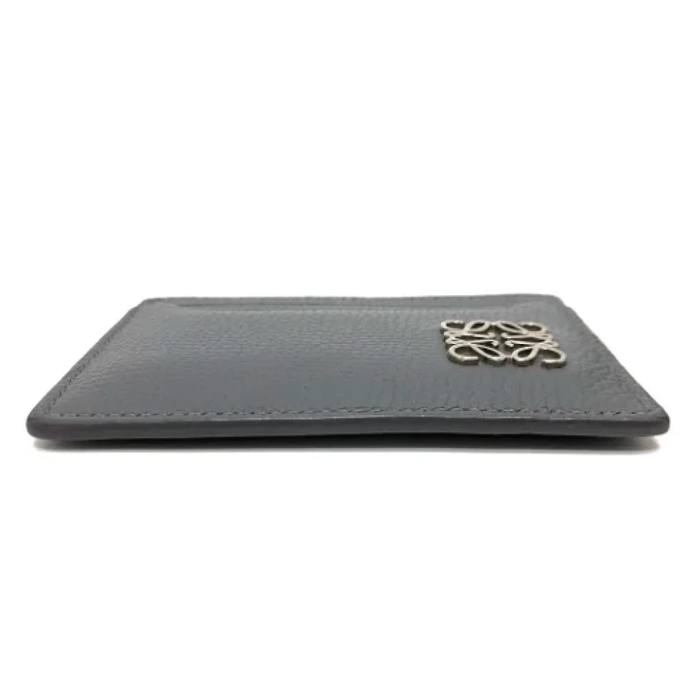 Loewe Pre-owned Leather wallets Gray Dames