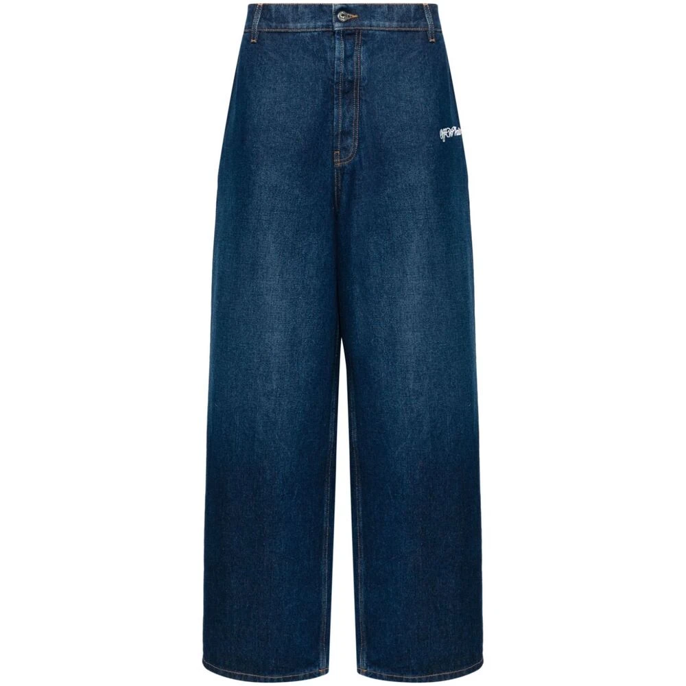 Blå Denim Wide Leg Jeans