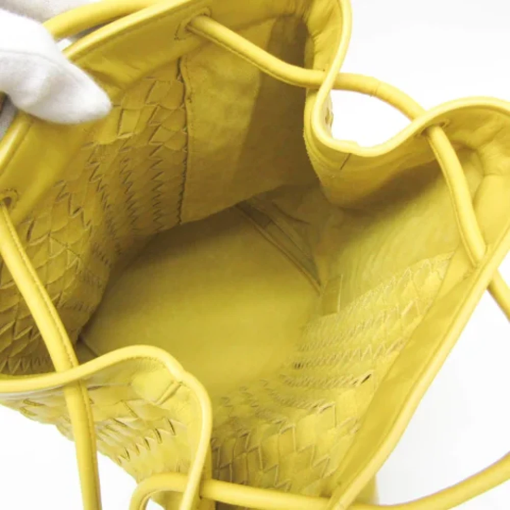 Bottega Veneta Vintage Pre-owned Fabric backpacks Yellow Dames