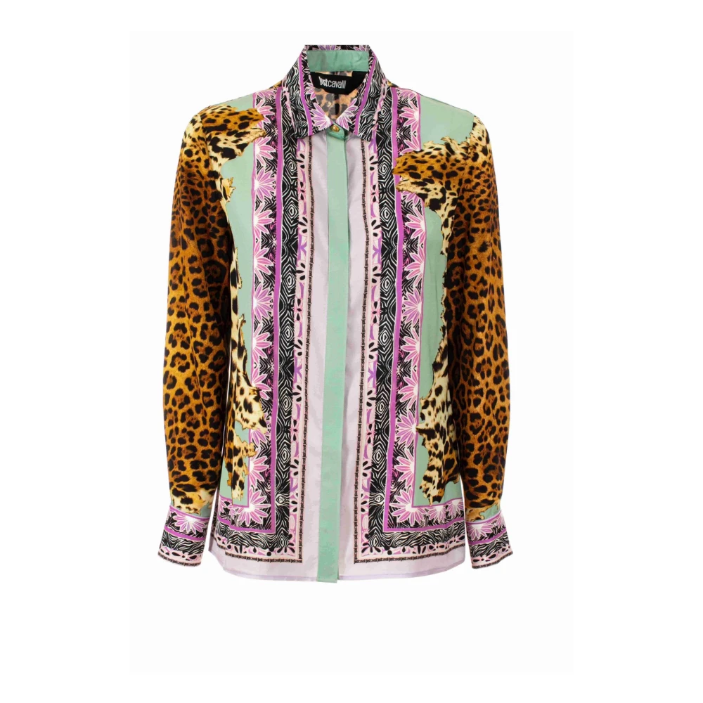 Just Cavalli Groen Shirt voor Mannen Multicolor Dames