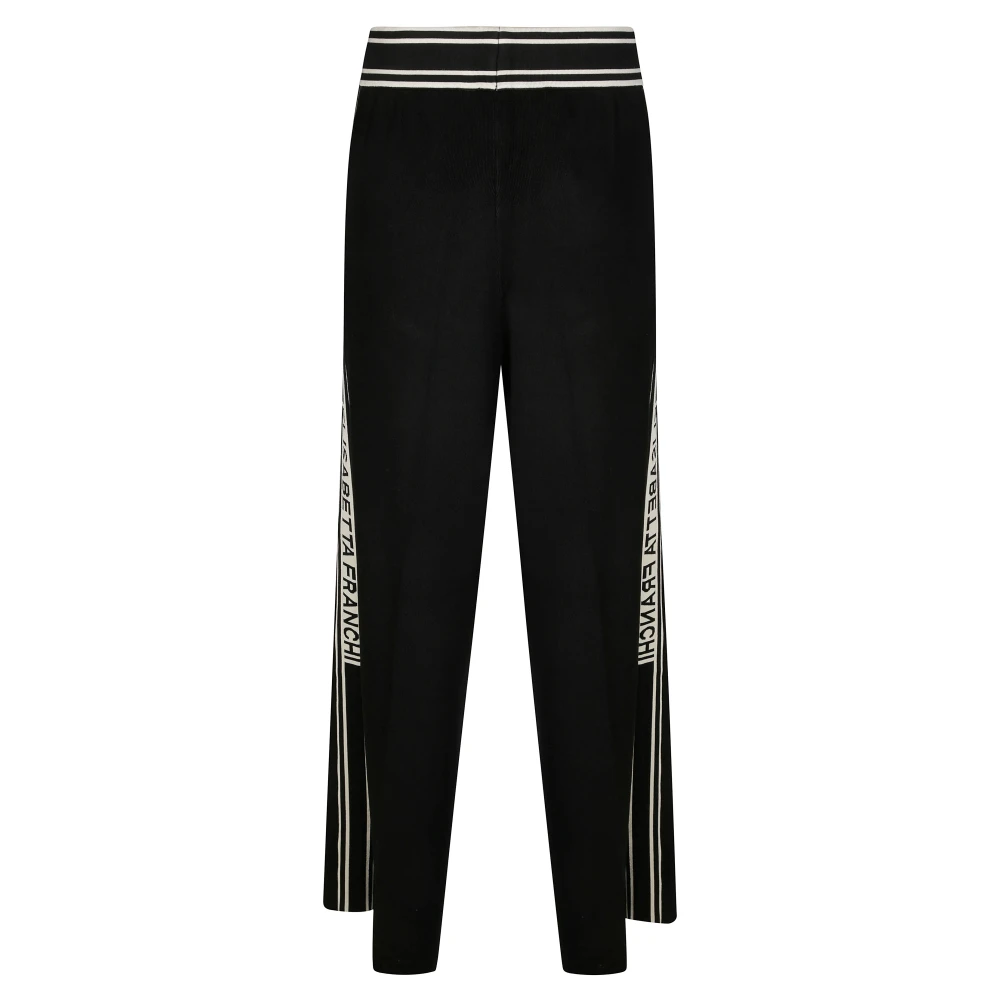 Elisabetta Franchi Gebreide broek voor vrouwen Black Dames