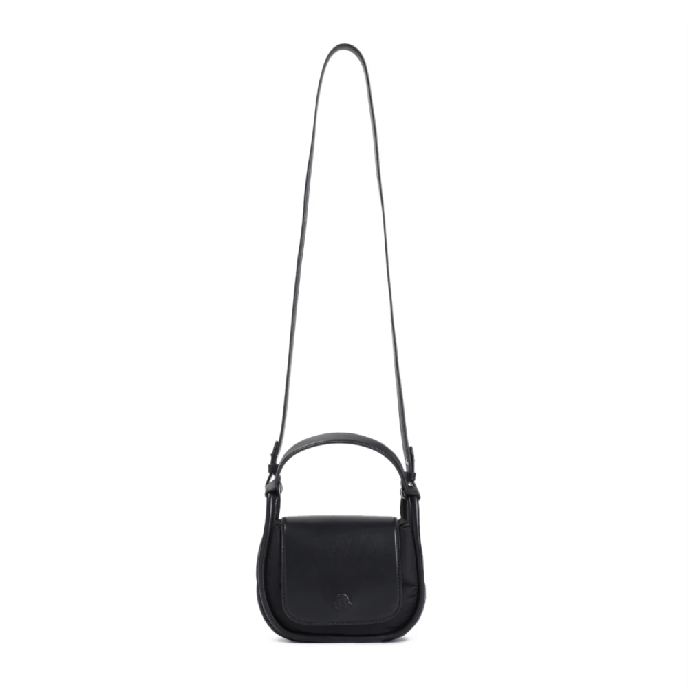 Moncler Zwarte Handtas met Leren Handvat Black Dames
