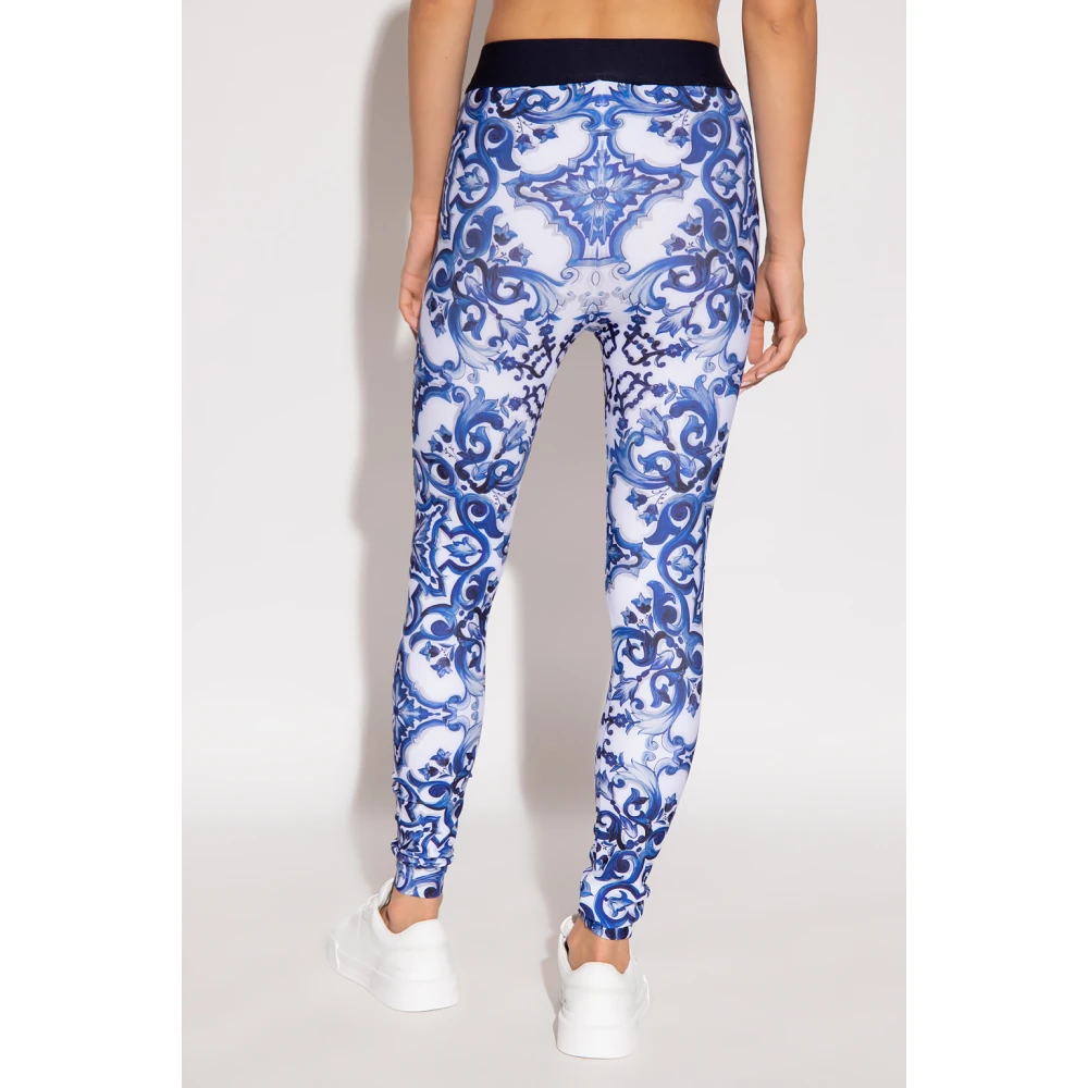 Dolce & Gabbana Gestreepte leggings Blue Dames