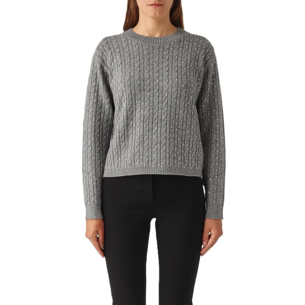 Max Mara Studio Damen Grau Strickwaren, Xsgröße: