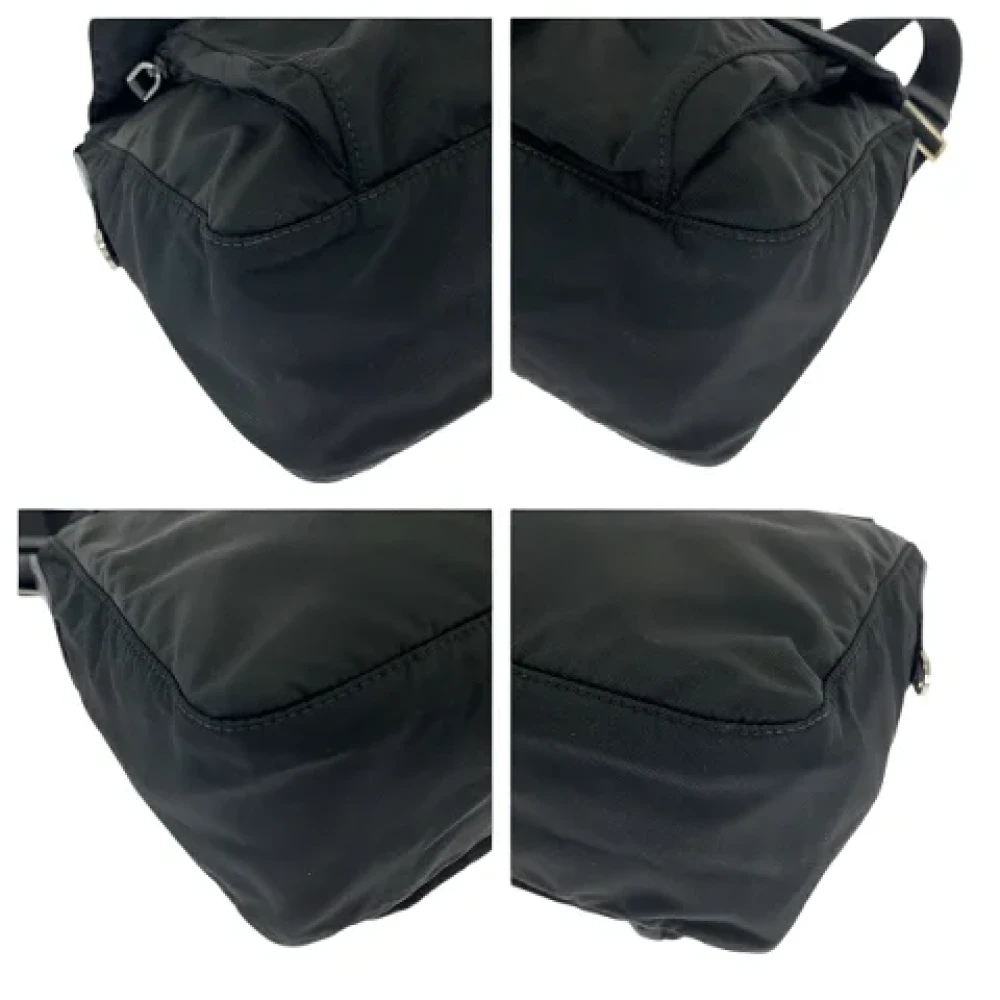 Prada Vintage Pre-owned Canvas crossbody-bags Black Dames