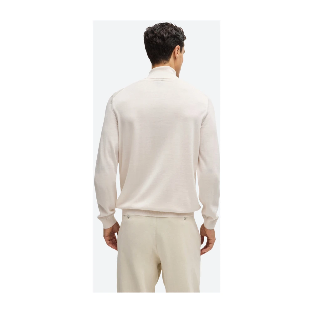 Hugo Boss Merinowol Coltrui Trui White Heren
