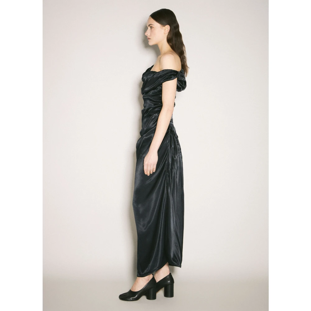 Vivienne Westwood Gedrapeerde potloodjurk met cowl-halslijn Black Dames