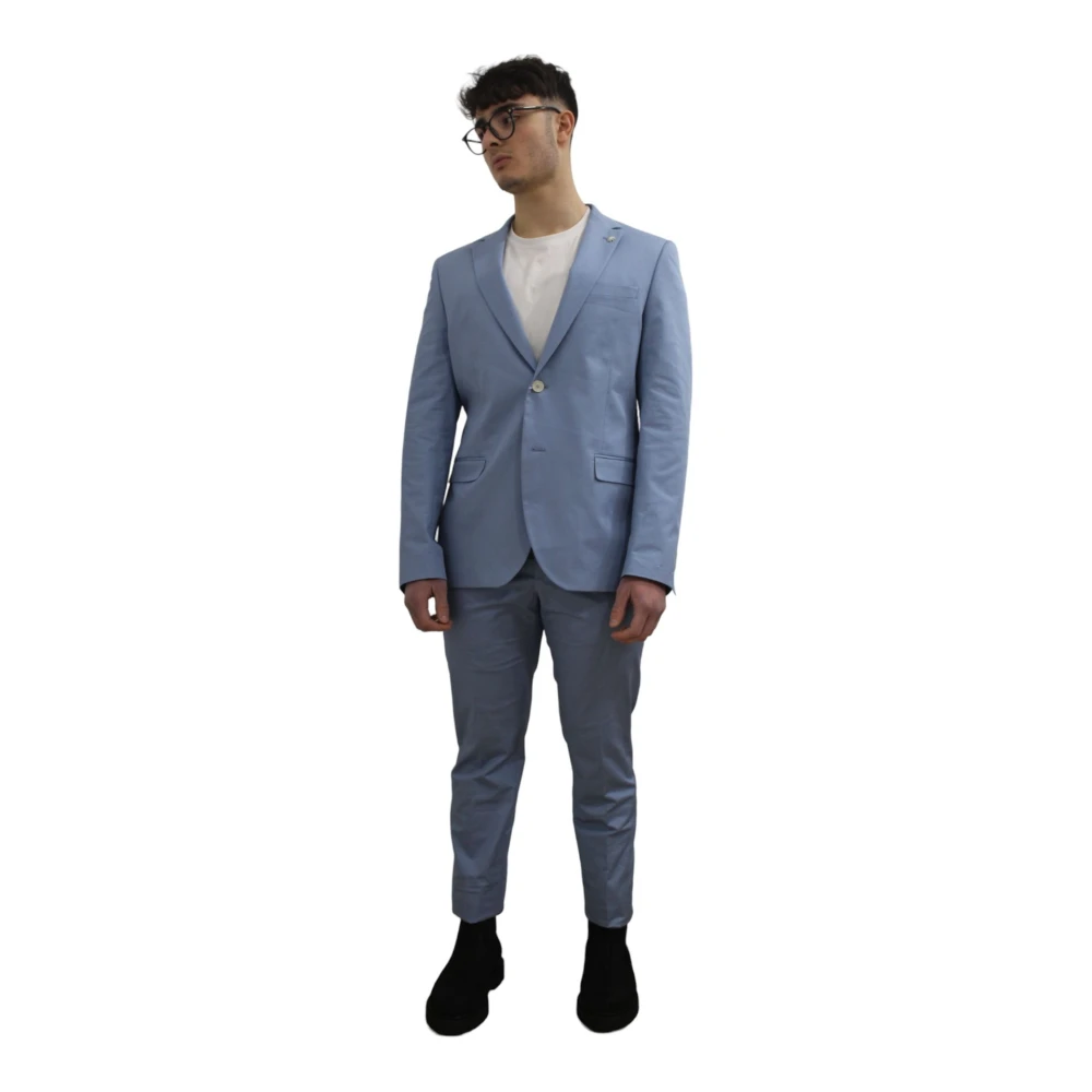 Manuel Ritz Elegant Suit Set Blue Heren