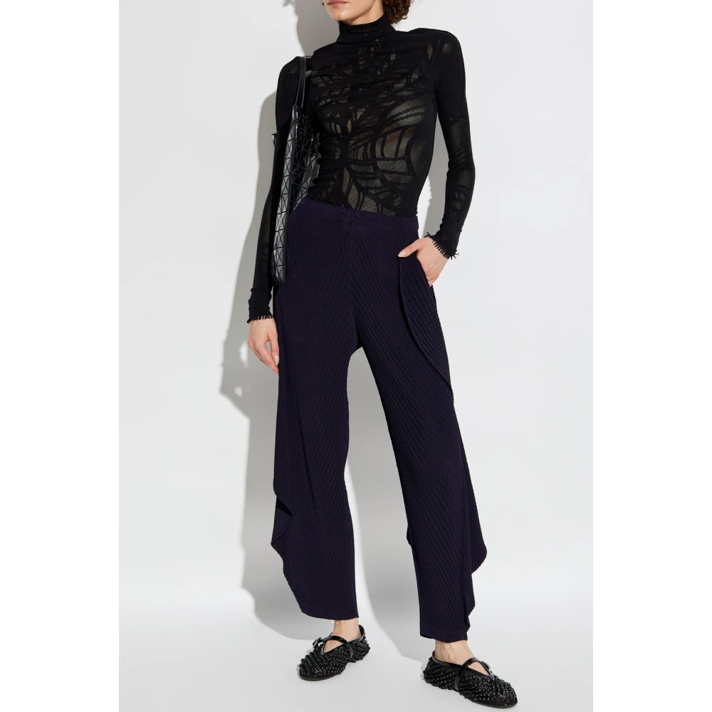 Issey Miyake Geplooide broek Blue Dames