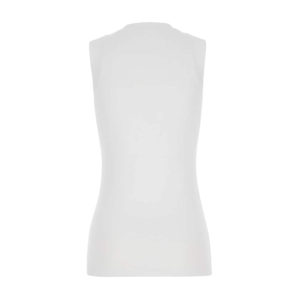 BRUNELLO CUCINELLI Witte mouwloze top met Monil-detail White Dames