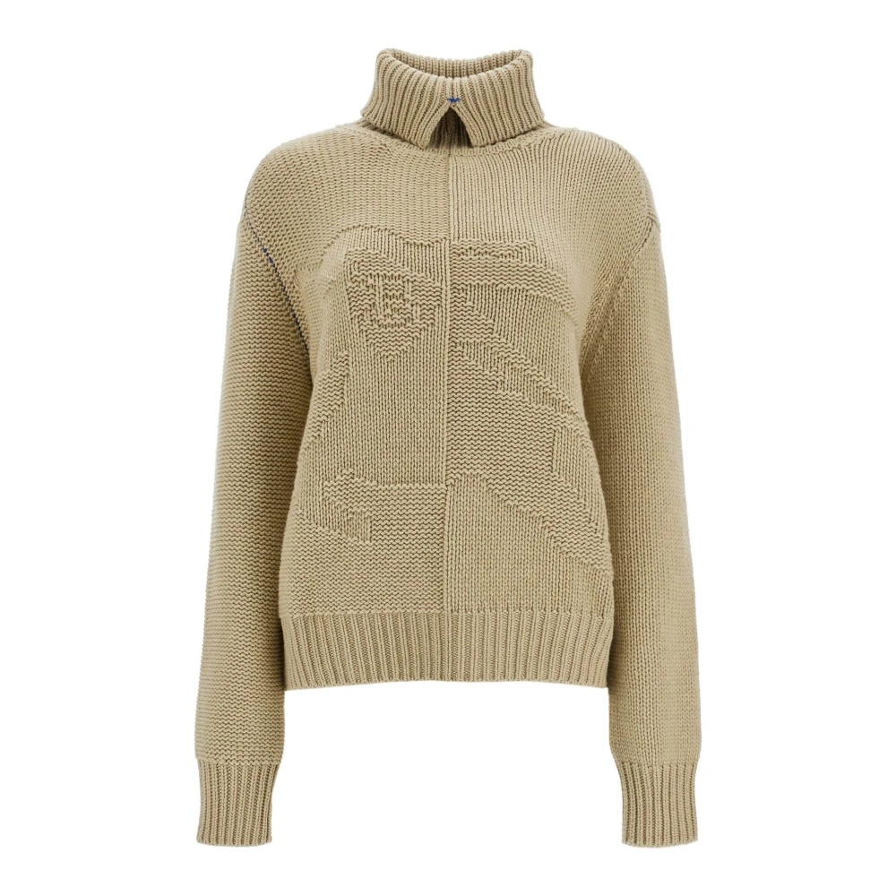 Burberry Vrouw Beige Truien & Vesten Dames, S, Kasjmier, Ekd Cashmere Sweater