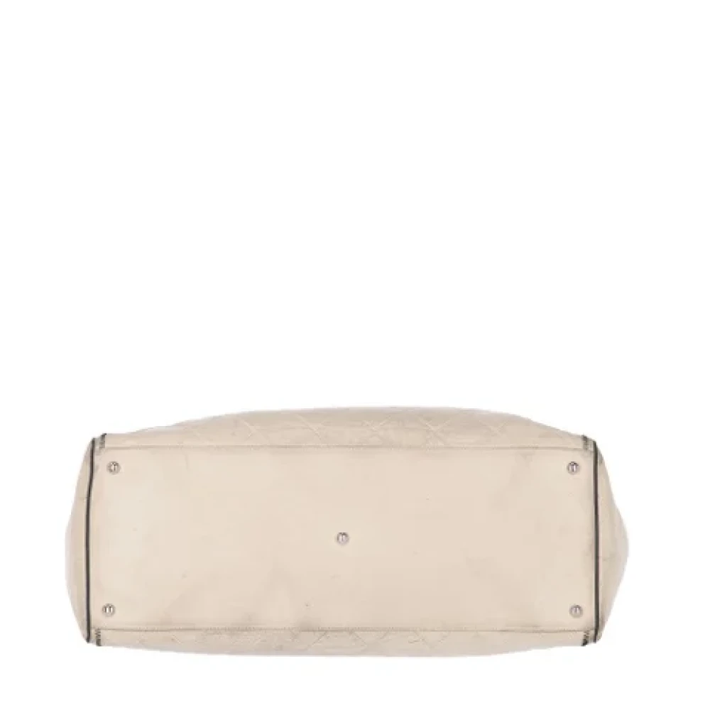 Chanel Vintage Pre-owned Leather chanel-bags Beige Dames