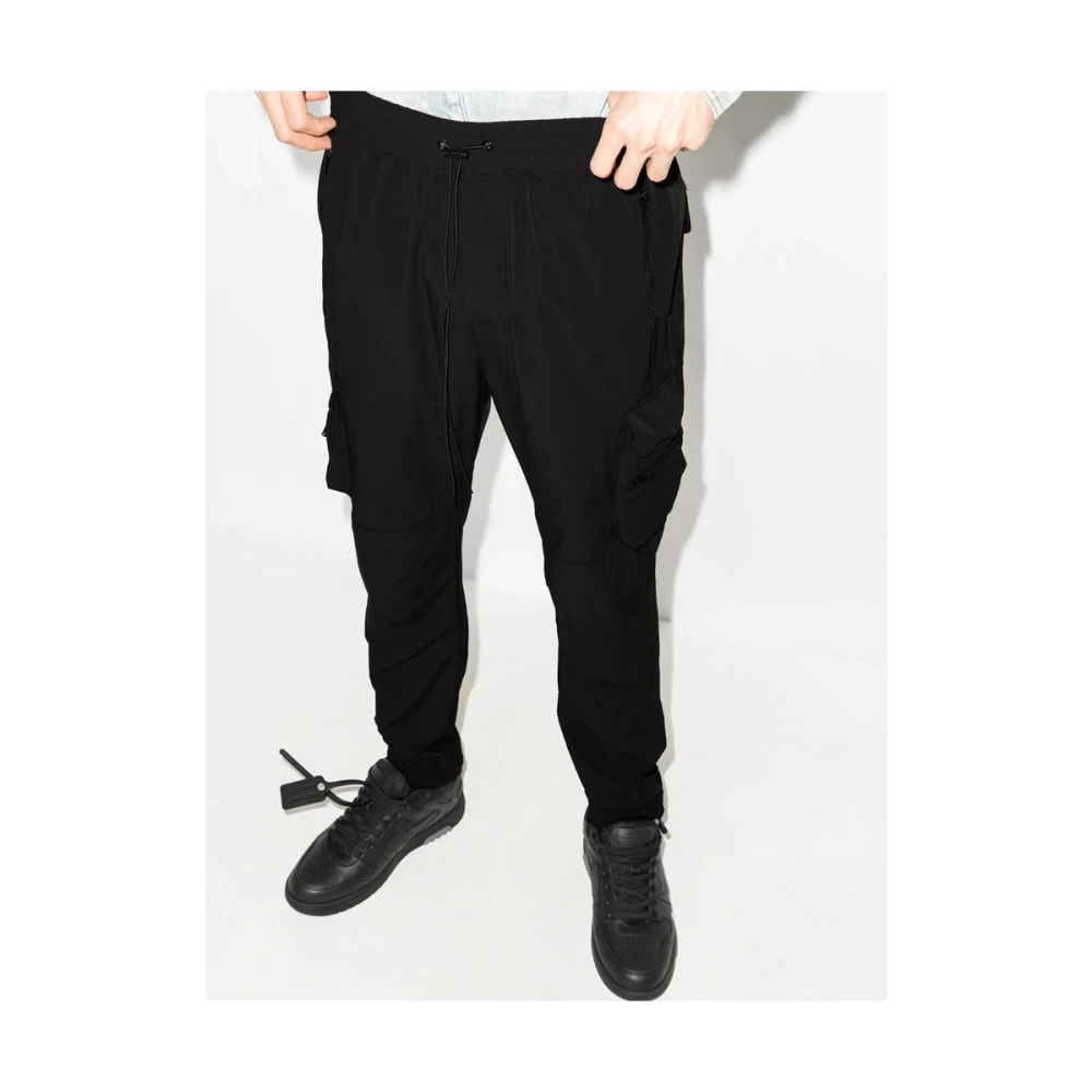 Represent Zwarte Cargo Stijl Elastische Broek Black Heren
