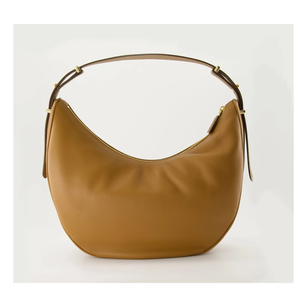 Prada Ronde Kameel Leren Tas Brown Dames