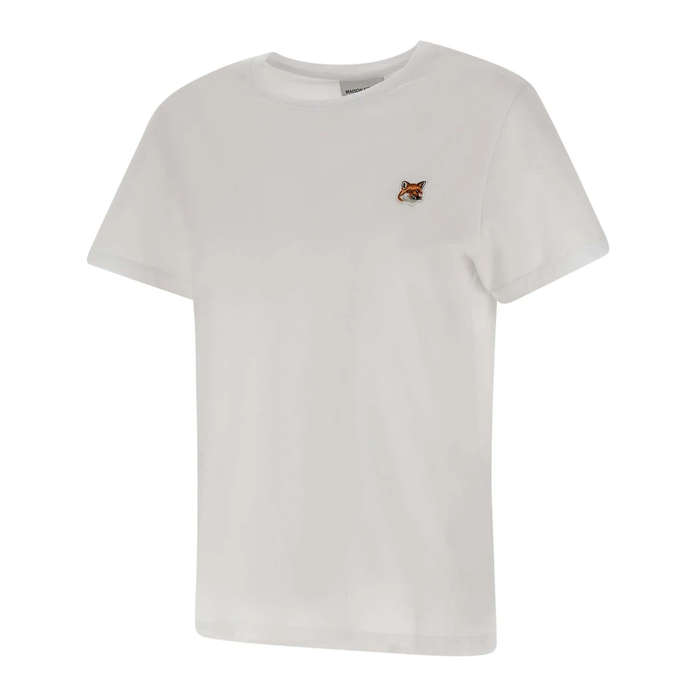 Maison Kitsuné Witte Fox Logo T-shirt White Dames