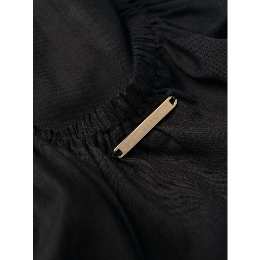 Stella Mccartney Zwarte Katoenen Midi Jurk Black Dames