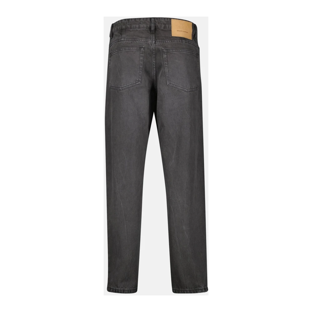 Ami Paris Tapered katoenen twill jeans Gray Heren