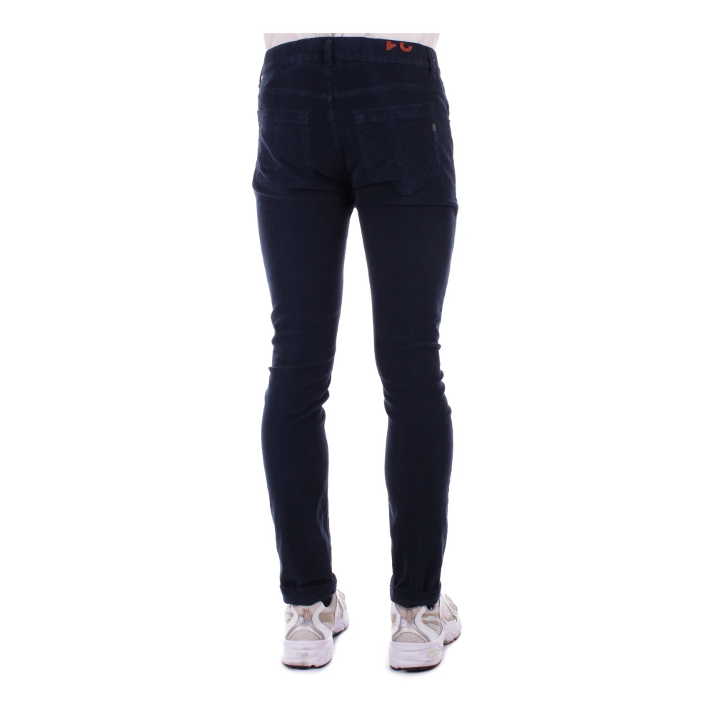 Dondup Blauwe Skinny Broek met Achterlogo Blue Heren