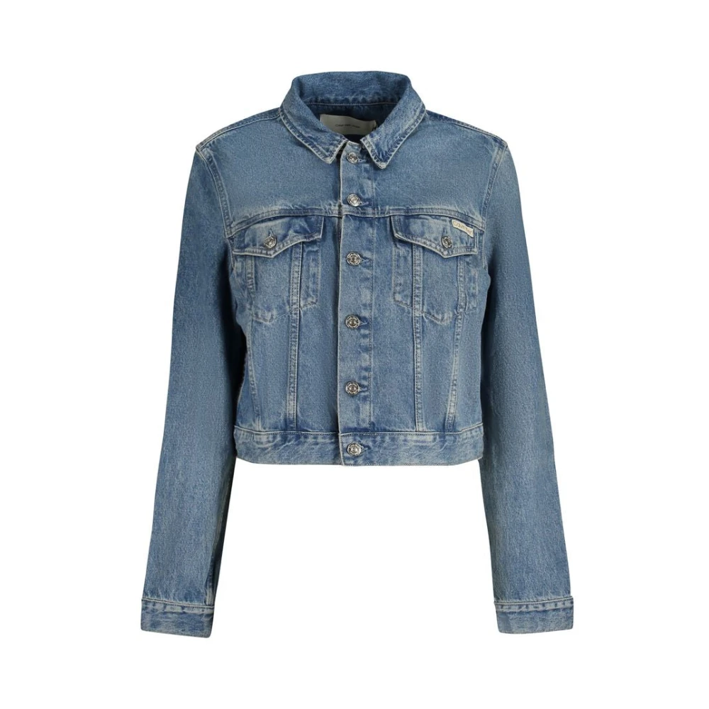Calvin Klein Blauw Katoenen Jas & Mantel Blue Dames