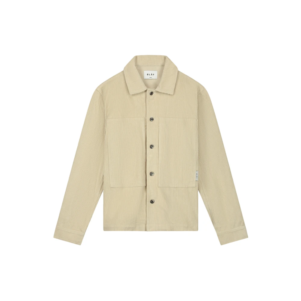 Olaf Hussein Corduroy Overshirt in Off White Heren