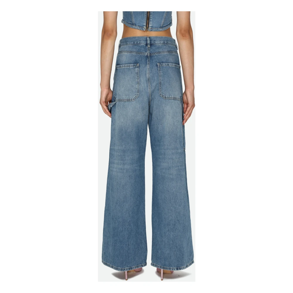 pinko Cargo Jeans Blauw Blue Dames