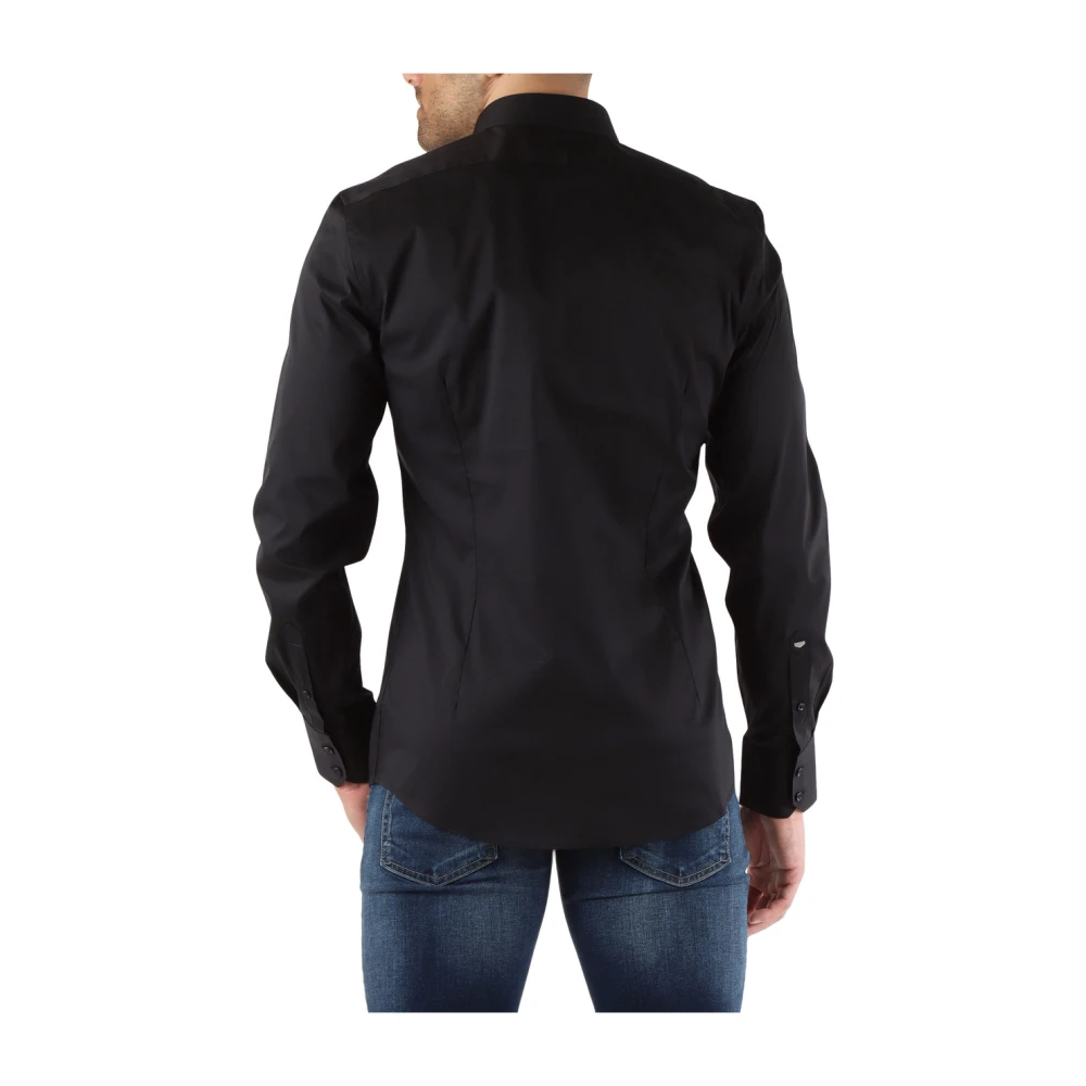 Antony Morato Slim Fit Katoenen Overhemd met Klassieke Kraag Black Heren