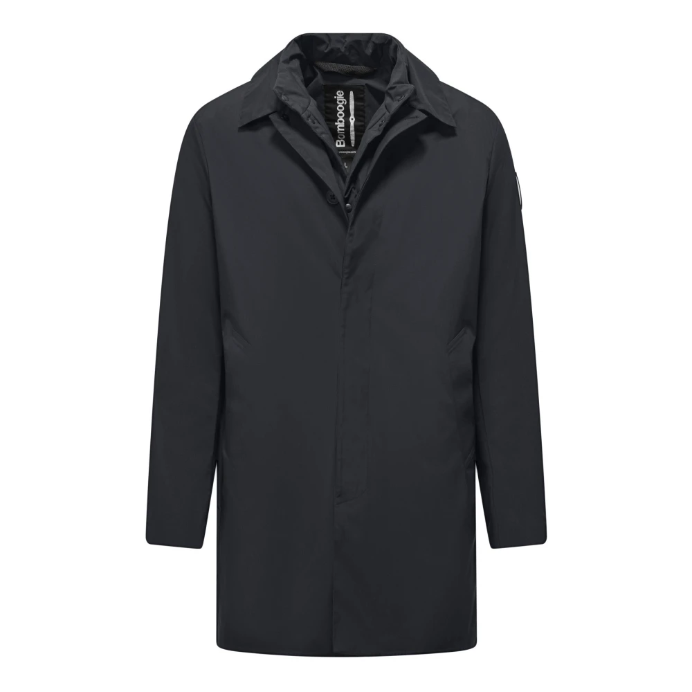 BomBoogie Gevoerde Gewatteerde Trenchcoat Blue Heren