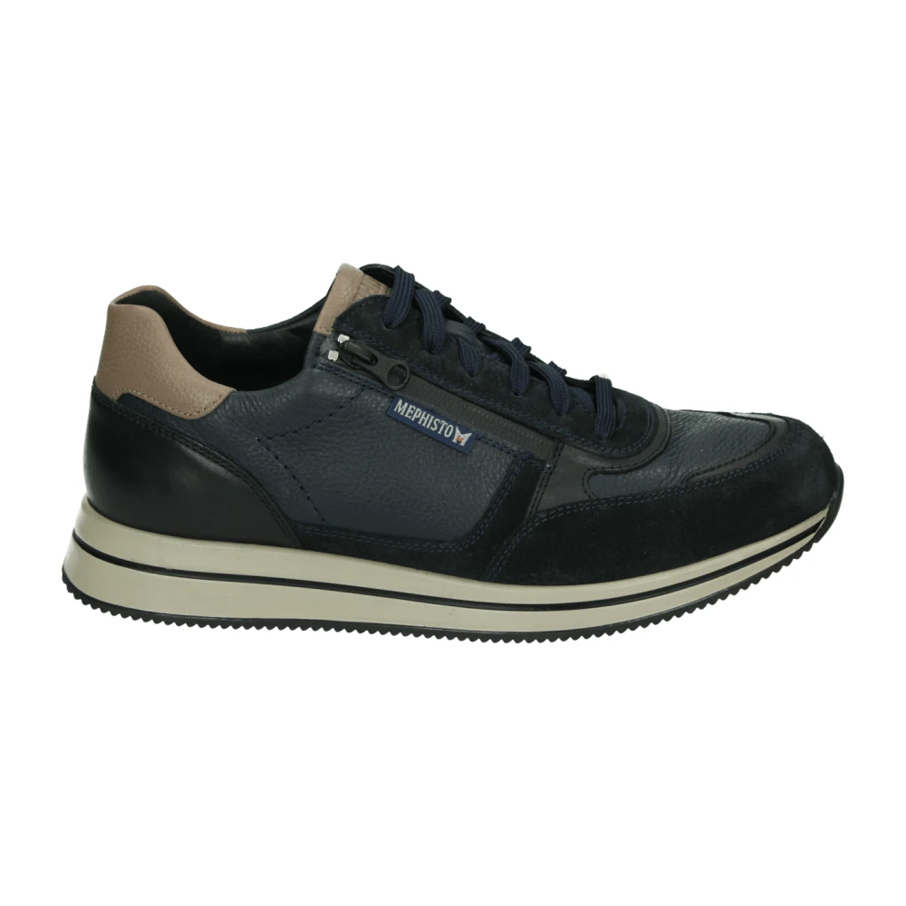 Mephisto Blauwe Vrijetijdsschoen Gilford Velsport Heren Schoenen