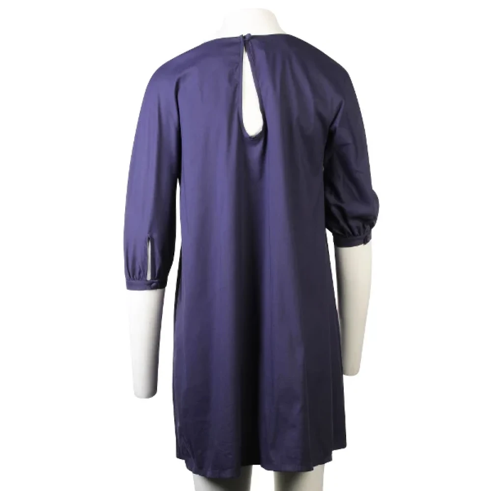 Prada Vintage Pre-owned Cotton dresses Purple Dames