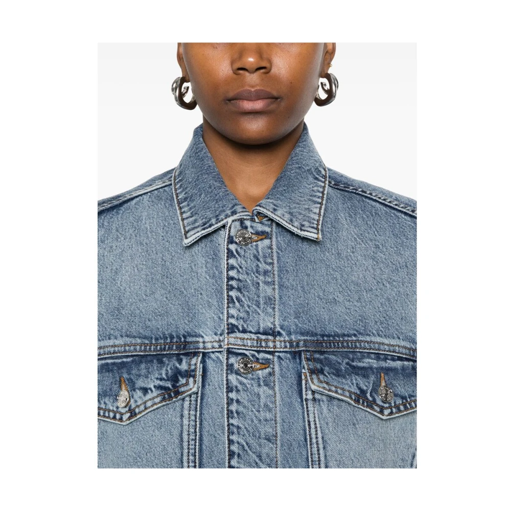 Frame Blauwe Denim Jas Blue Dames