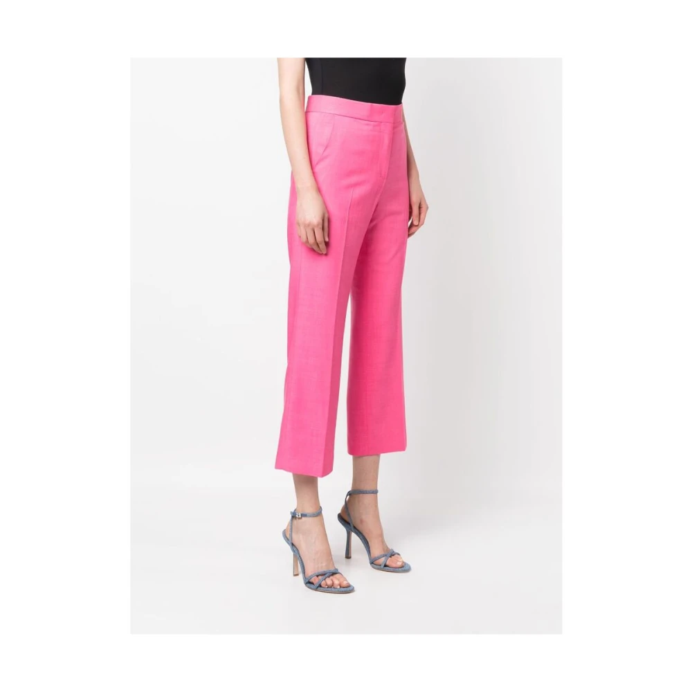 Msgm Cropped Trousers Pink Dames