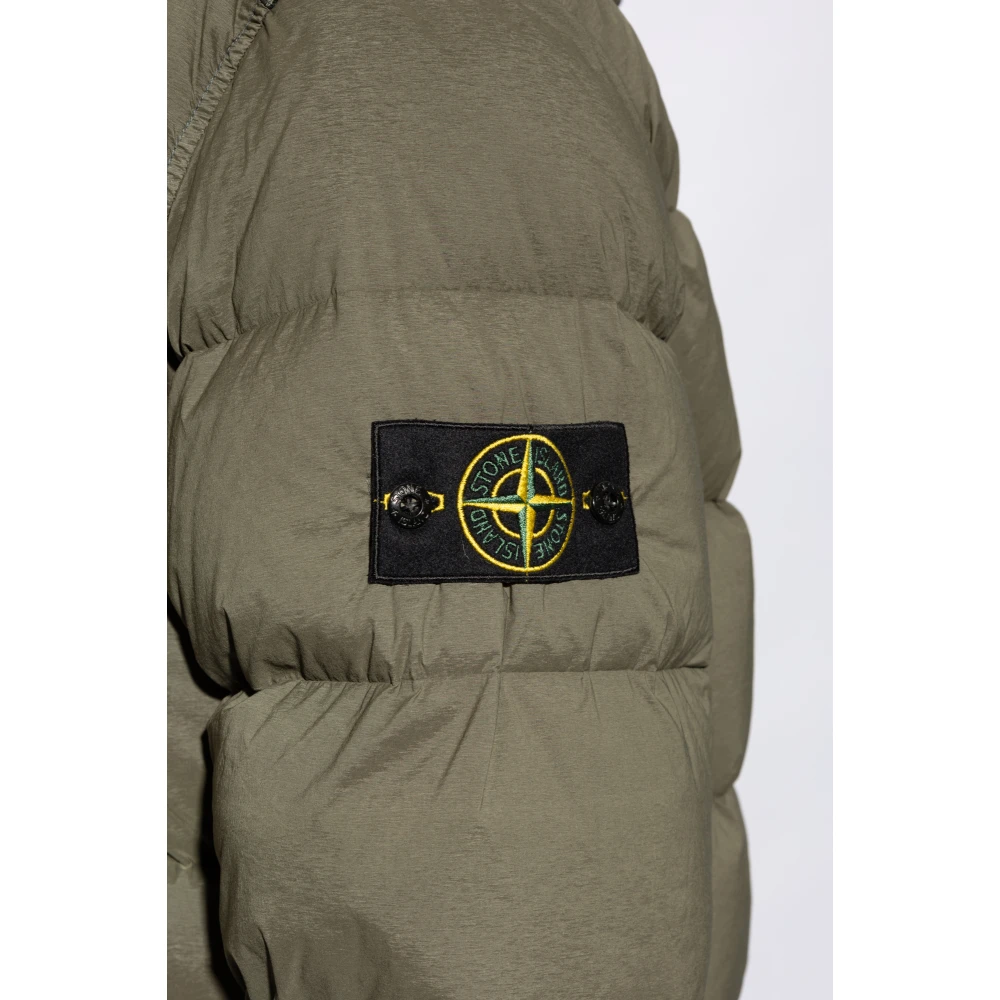 Stone Island Donsjas met capuchon Green Heren