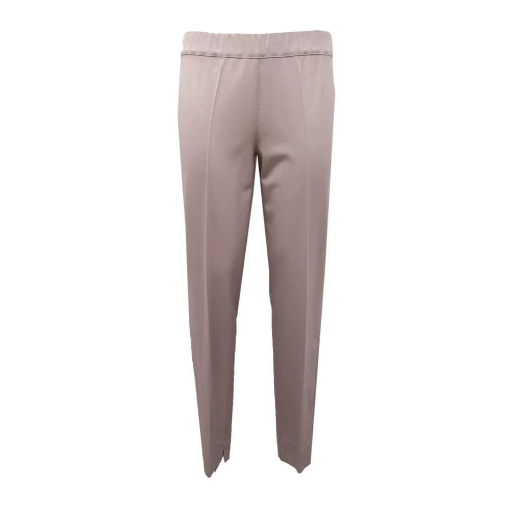 D.exterior Women's Gray Wool Trousers With Light Beige Resin - Slim-Fit Trousers - 2XS - Trousers